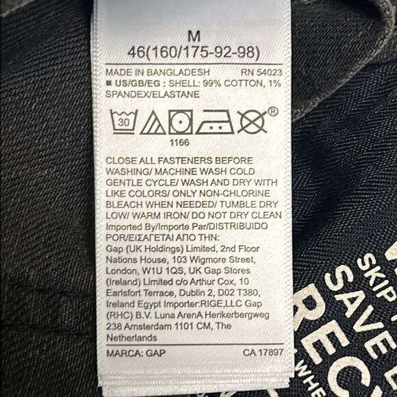 GAP Acid Wash Black Adjustable Razorback Overalls Pockets and Side Buttons- M - Picture 13 of 16